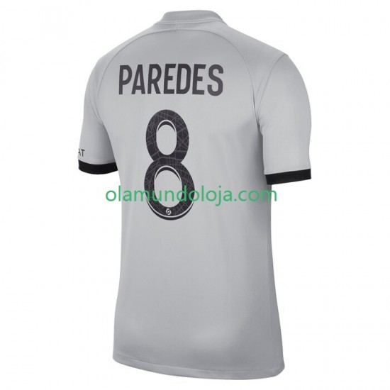 Camisola Paris Saint-Germain Leandro Paredes 8 Homem Equipamento Segundo 2022-2023 Manga Curta